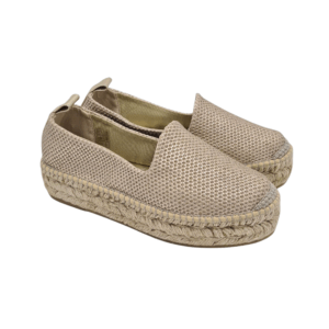 Espadrilles platform tessuto laminato