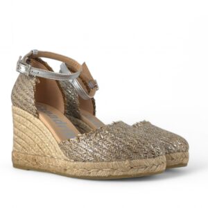Espadrilles campesina rafia laminata