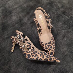 Divine Follie slingback tessuto animalier