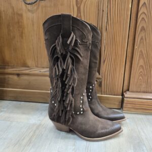 Texano camoscio Marrone con frange