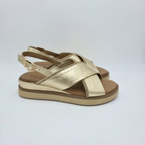 Inuovo sandalo zeppa Platino con strass
