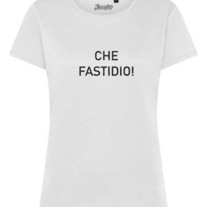 Hiconika T-Shirt slim “Che Fastidio” Bianco