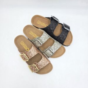 Colors of California ciabatta doppia fascia Glitter