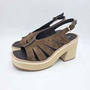 Bruno Premi sandalo slingback camoscio Tabacco
