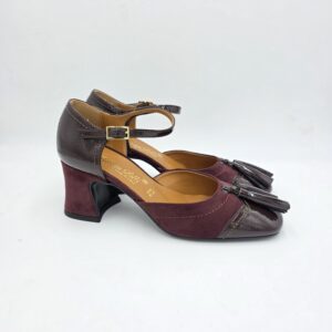 Scarpa con laccio alla caviglia Bordeaux