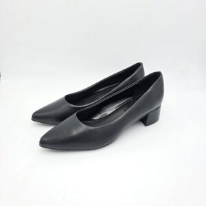 Cristin ballerina con tacco pelle Nera