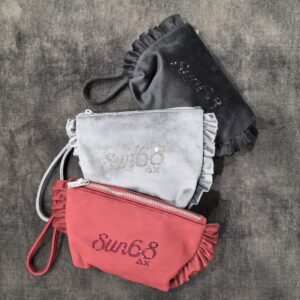 Sun68 mini pochette in ciniglia con rouches