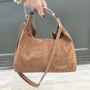 My Best Bag Ellisse mini Croco Suede Cognac