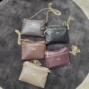 Mbrc tracollina Jolly in pelle con doppia zip