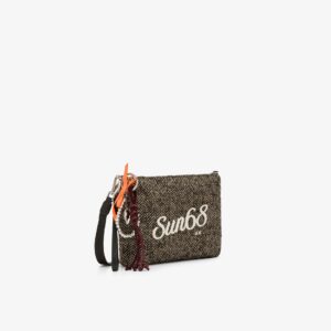 Sun68 pochette con tracolla Cali misto lana Nero