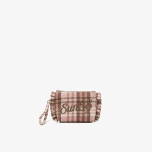Sun68 mini pochette in panno Check Rosa